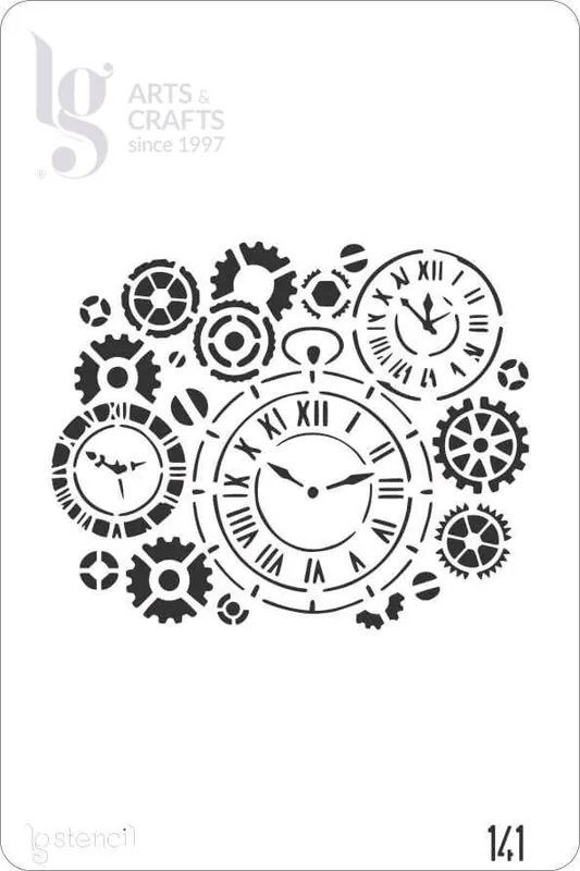 STENCIL LG 20x30 CM Nº141 RELOJES Descuento
