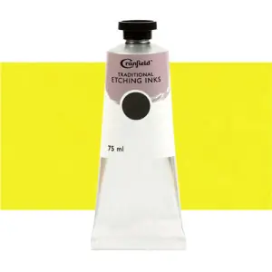 Precio Económico Tinta Cranfield para grabado tradicional Amarillo Limon, 75 ml.