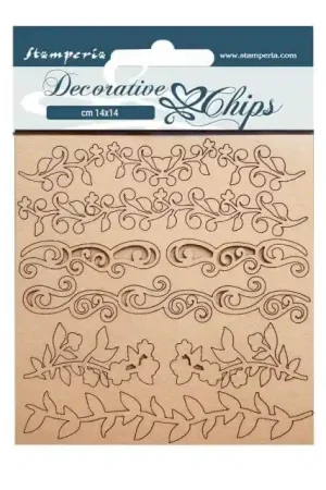 De Moda DECORATIVE CHIPS STAMPERIA 14x14 DESIRE BORDERS