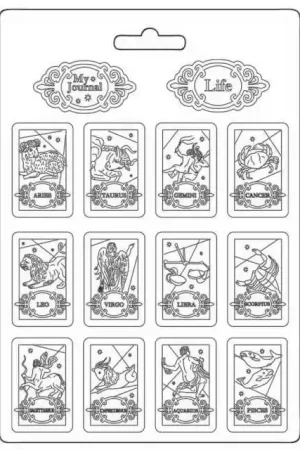 MOLDE FLEXIBLE STAMPERIA A4 COSMOS INFINITY ZODIACO Edición Limitada