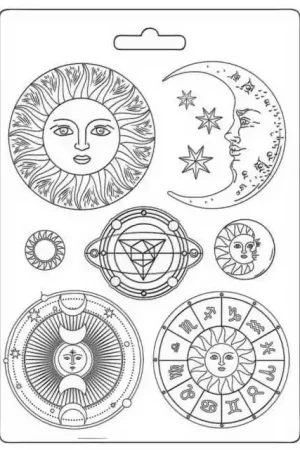 MOLDE FLEXIBLE STAMPERIA A5 COSMOS INFINITY SUN AND MOON Mejor Precio