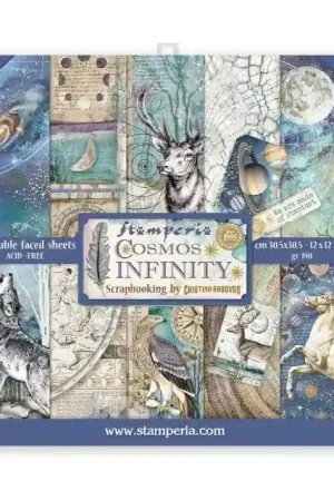 PAPEL SCRAP STAMPERIA KIT 30x30 COSMOS INFINITY 10 H Promoción Exclusiva