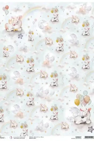 PAPEL ARROZ CIAO BELLA A3 UNICORNS AND RAINBOWS Compra Hoy