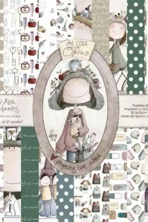 PAPEL SCRAP EL ALTILLO DE LOS DUENDES KIT 30x30 AL COLE CON OFELIA Popular