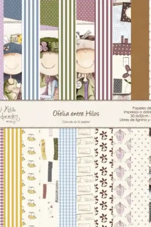 Mayoreo PAPEL SCRAP EL ALTILLO DE LOS DUENDES KIT 30x30 OFELIA ENTRE HILOS