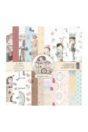 PAPEL SCRAP EL ALTILLO DE LOS DUENDES KIT 30x30 IMAGINA QUE... Pedido Al Por Mayor