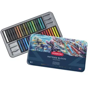 Caja metal tinta en barra Inktense Derwent 36 uds Oferta De Temporada