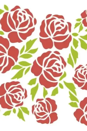 Venta Final STENCIL ACRILEX 13x13 CM ROSAS