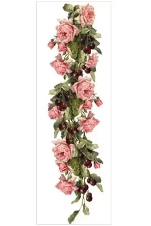 PAPEL DECORATIVO CALAMBOUR CKE02 ROSAS ROSA 100x35 CM Profesional