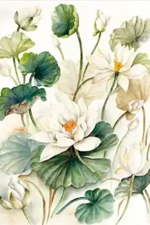 Exclusivo PAPEL ARROZ CALAMBOUR RP80 FLOR DE LOTO 32x45