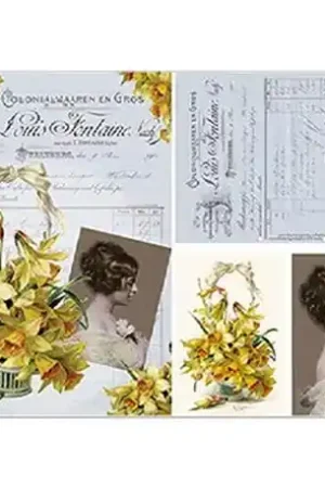 Imprescindible (Must-Have) PAPEL ARROZ CALAMBOUR TCR085 CARTAS Y NARCISOS 35x50