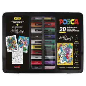 Estuche de metal Dirty Harry 20 rotuladores Posca Garantía De Devolución De Dinero