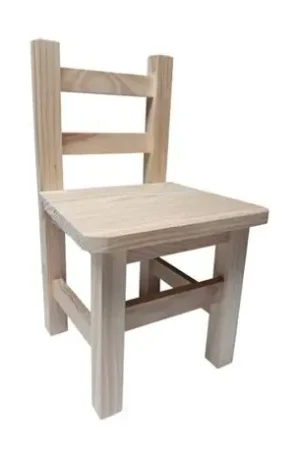 SILLA INFANTIL DE MADERA NATURAL 39,5x22x22 CM Novedad