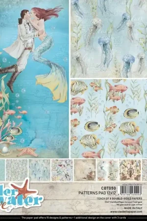 Marca Reconocida PAPEL SCRAP CIAO BELLA PAD 30x30 UNDER WATER LOVE