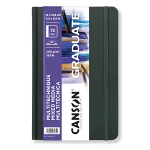 Bloc Canson Graduate Mix Media (Vertical), 36h., 200 gr., 14x21,6 cm Última Oportunidad