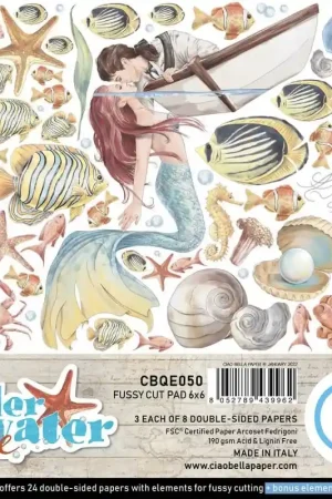 Garantía De Devolución De Dinero PAPEL SCRAP CIAO BELLA BLOC 15x15 UNDER WATER LOVE