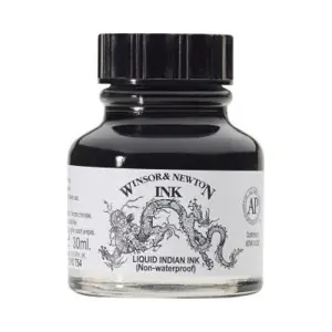 Oferta De Temporada Tinta Dibujo Winsor Newton (China) Negro n. 754, 30 ml., (NO RESISTENTE AL AGUA)