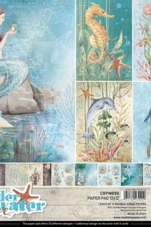 Oferta De Temporada PAPEL SCRAP CIAO BELLA KIT 30x30 UNDERWATER LOVE