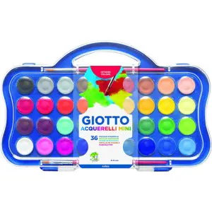 Giotto Acuarela 36 pastillas de colores + 2 Pinceles Entrega Rápida