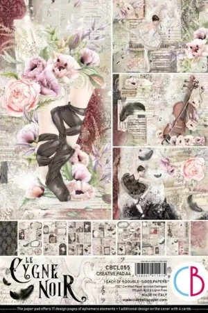 PAPEL SCRAP CIAO BELLA PAD A4 CYGNE NOIR Stock Limitado