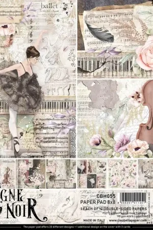 PAPEL SCRAP CIAO BELLA BLOC 20x20 CYGNE NOIR Favorito De Clientes