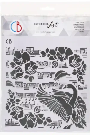 Últimas Unidades STENCIL CIAO BELLA 20x20 CM BLACK SWAN