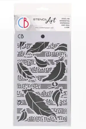 Pago Seguro STENCIL CIAO BELLA 12,5x20 CM SWAN FEATHERS