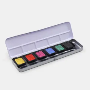 No Te Lo Pierdas Caja de acuarelas Finetec Premium 6 colores perlescentes "Hight Chroma" **