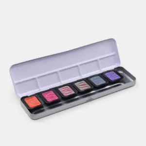 Rebajas Caja de acuarelas Finetec Premium 6 colores perlescentes "Flip Flop" **