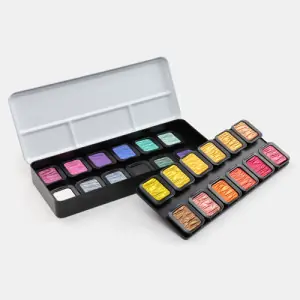 Ordenar Ahora Mismo Caja de acuarelas Finetec Classic 24 colores perlescentes "Colourful" **