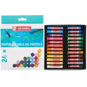 Premium Caja pasteles al óleo solubles en agua 24 colores Art Creation