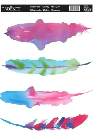 Súper Precio TRANSFER TELA CADENCE 25x35 WATERCOLOR PLUMAS