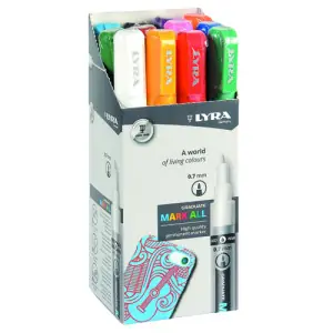 Estuche Surtido 12 Rotuladores Permanentes Lyra Mark All (0,7 mm.) Devolución Gratuita