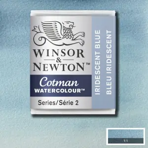 Descuento Acuarela Cotman Winsor & Newton 1/2 godet color azul iridiscente (W472)