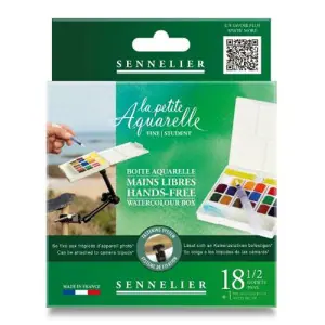 Promoción Caja acuarelas Manos Libres, La Petite Aquarelle, Sennelier, 18 1/2 godets **