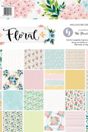 Gran Oferta PAPEL SCRAP THE FLOWER JOURNAL KIT 30x30 FLORAL