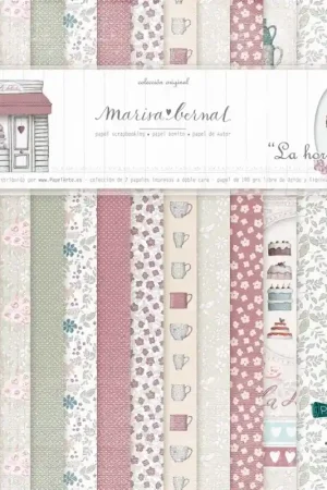 PAPEL SCRAP MARISA BERNAL KIT 30x30 LA HORA DEL TÉ Marca Reconocida
