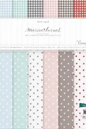 PAPEL SCRAP MARISA BERNAL KIT 30x30 CORAZONADAS Profesional