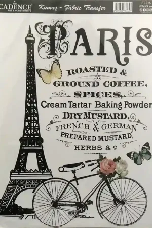 TRANSFER TELA CADENCE 25x35 PARIS EIFFEL Descuento