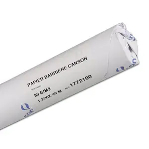 Lujoso Canson Barrera (Rollo), Blanco Liso, 80 g, 1,226 x 40 m