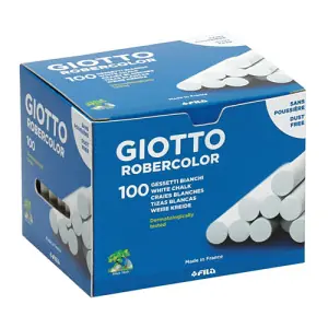 Descuento 100 tizas blancas Robercolor Giotto