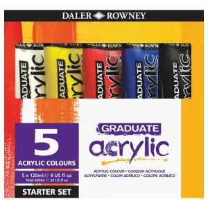 Set Acrílicos Graduate 5x120 ml, Daler Rowney Original