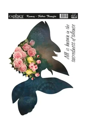 TRANSFER TELA CADENCE 25x35 PEZ Y ROSAS Últimas Unidades