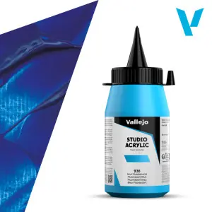 Promoción Acrílico Vallejo Studio n. 936 color azul fluorescente (500 ml)
