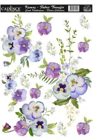 TRANSFER TELA CADENCE 25x35 FLOWERS Imprescindible (Must-Have)