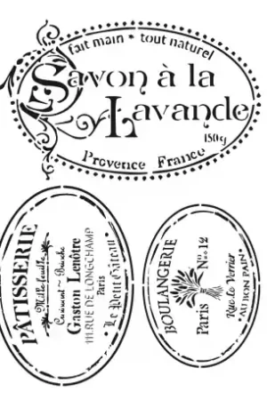 STENCIL CADENCE 45x45 CM SAVON A LA LAVANDE Favorito De Clientes
