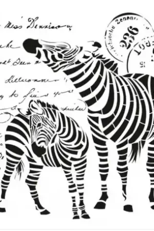 Oferta STENCIL CADENCE 25x25 CM CEBRAS