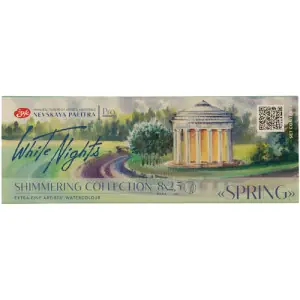 Set acuarela 8 godets Shimmering Spring, iridiscentes, White Nights Promoción Exclusiva