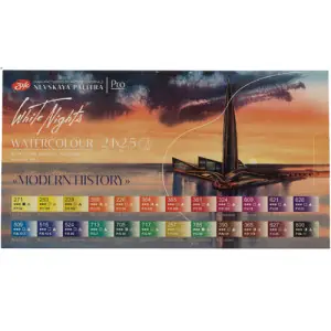 Precio De Oferta Set acuarela 24 godets "MODERN HISTORY", estuche de plástico, White Nights