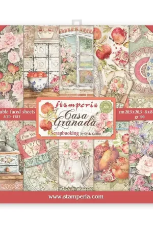 PAPEL SCRAP STAMPERIA BLOC 20x20 CASA GRANADA Envío Exprés